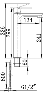 Смеситель для раковины Boch Mann Doris XLB чёрный BM8599